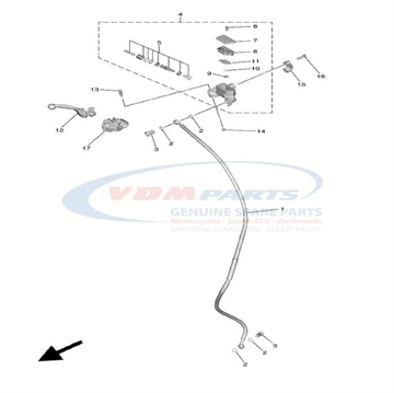 Lever 2, Yamaha, 5XC-83922-L0