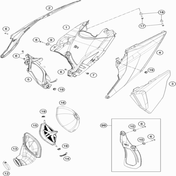 Collar bush F. rear fender 2007 KTM , Husqvarna , 77308013010