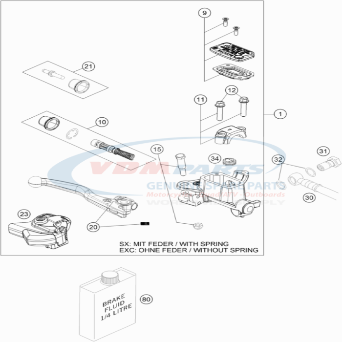 Repair Kit Piston SX 2014 KTM , Husqvarna , 77713008000