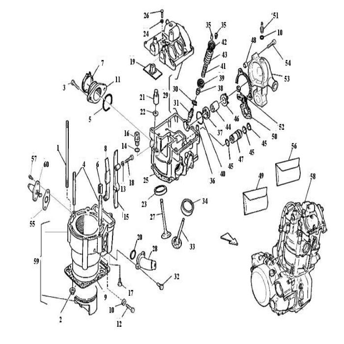 Gasket, cylinder head, Husqvarna, 800064726