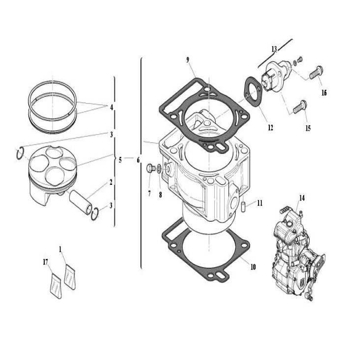 Engine Gasket, Husqvarna, 8000A6342