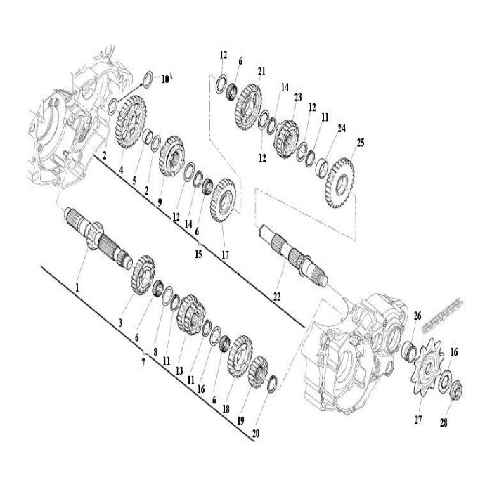 Main axel comp. , 8000A6949 , Husqvarna