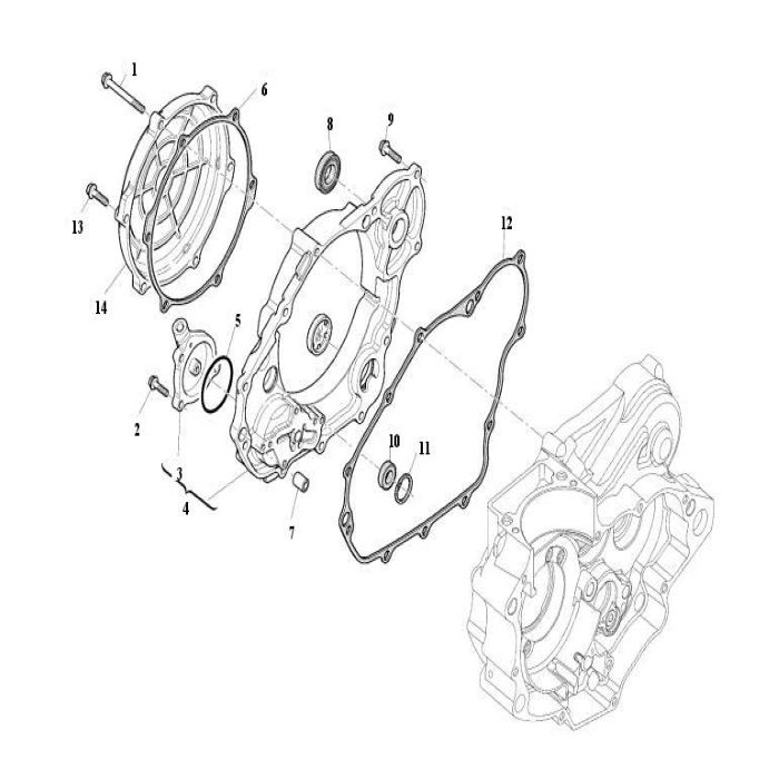 Clutch cover, 80A0A6998 , Husqvarna