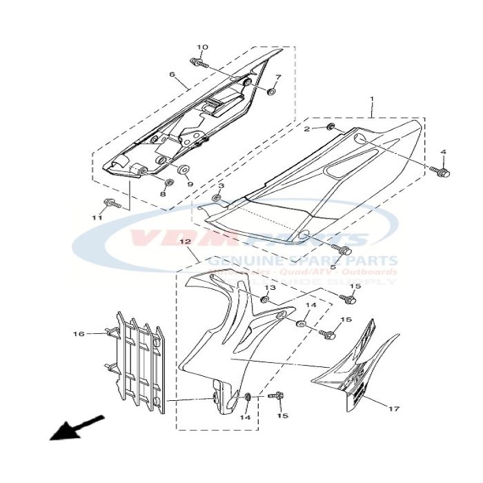 Bolt, Flange, Yamaha, 90105-06064