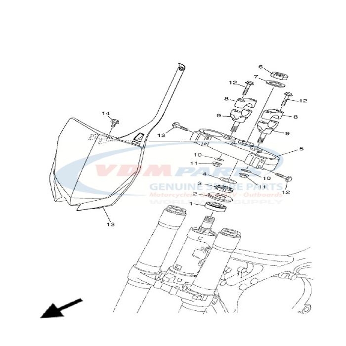 Bolt Flange, Yamaha, 90105-08134