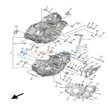 Bolt, Hexagon socket head, Yamaha, 90110-06391