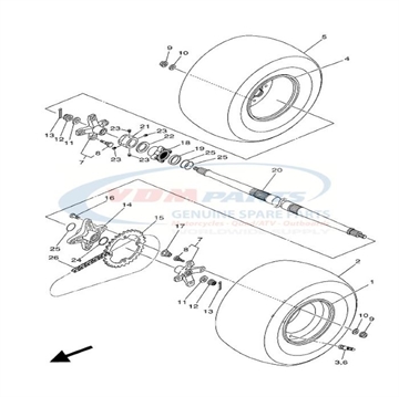 NUT, Castle, Yamaha, 90171-16002