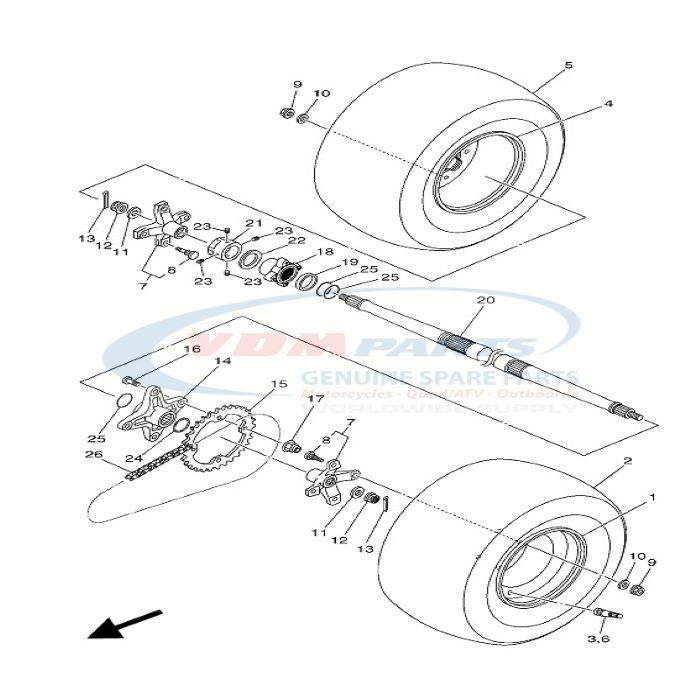 NUT, Castle, Yamaha, 90171-16002