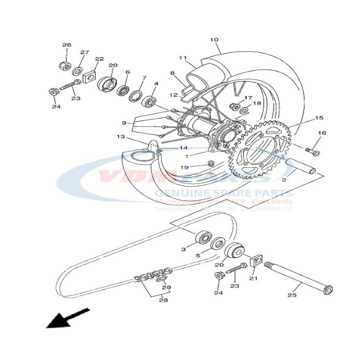 NUT, Yamaha, 90179-08019