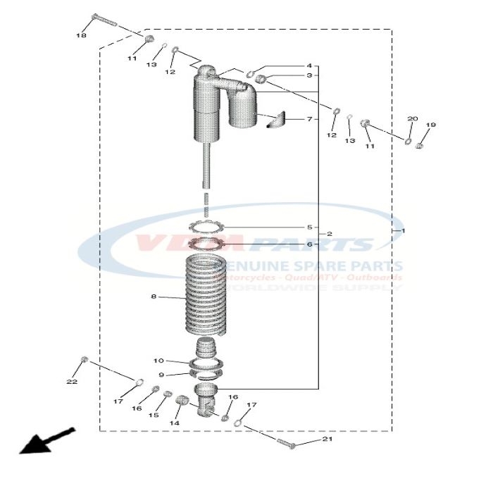 Nut, self locking, Yamaha, 90185-10012