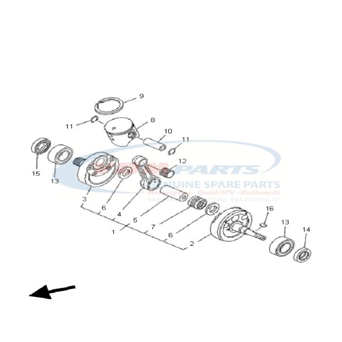 Key woodruff 146115450000,  90280-03017 , Yamaha