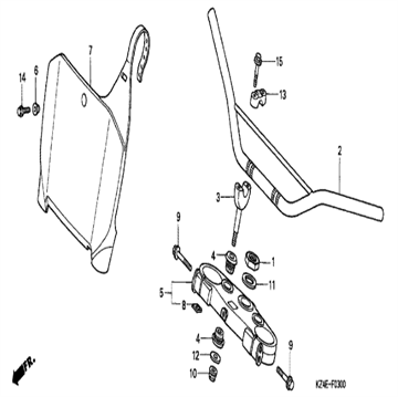 Nut, stearing stem, Honda, 90304-KZ4-J30