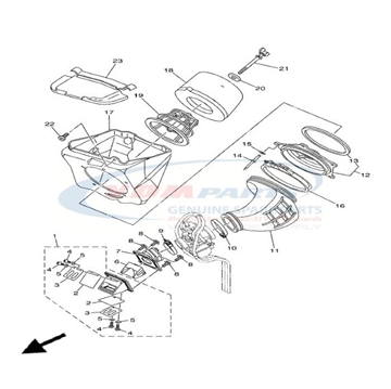 Hose clamp assy,(4ES), Yamaha, 904509906400