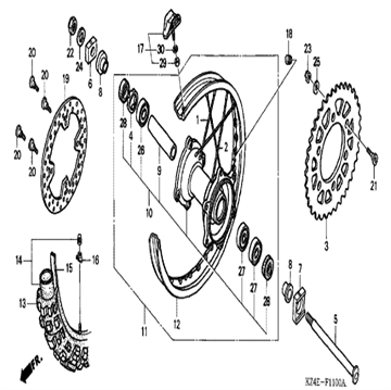 Washer 8 mm. , Honda, 90465-MC4-000