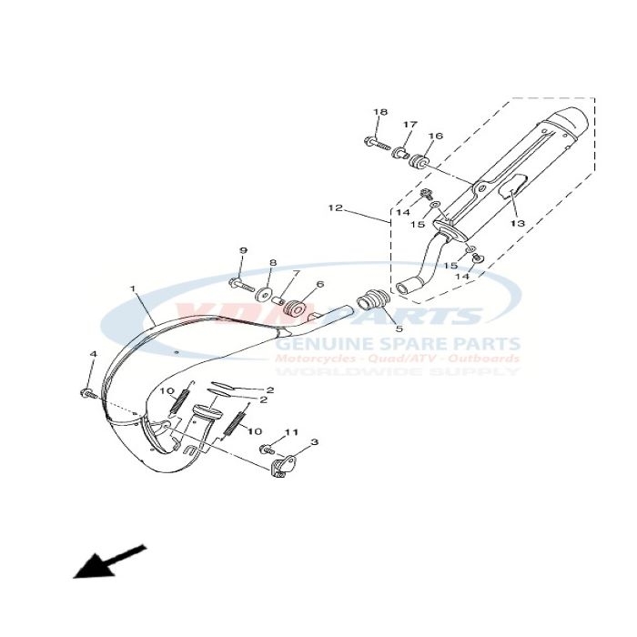 Grommet, Yamaha, 90480-18411