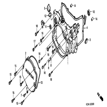 Oil seal, 16,5x25x5 (NOK) , Honda, 91205-ka3-712