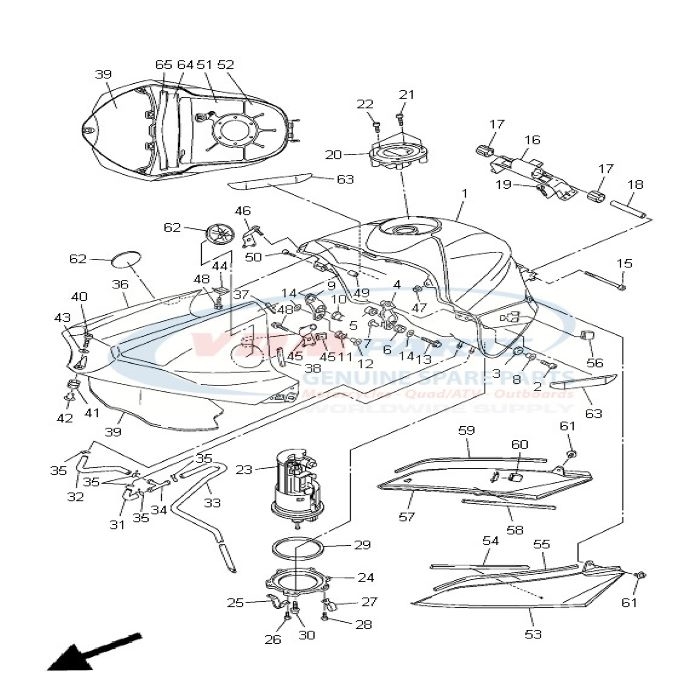 Bolt, socket, Yamaha, 91317-05010