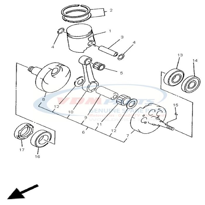 Oil seal, 434, Yamaha, 93103-40091