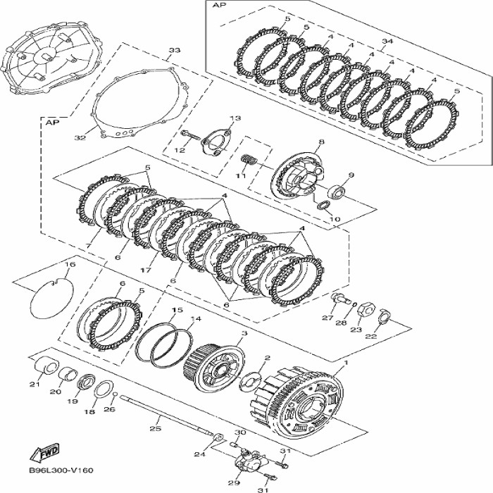 Bearing (2JN) Yamaha, 93306-00315