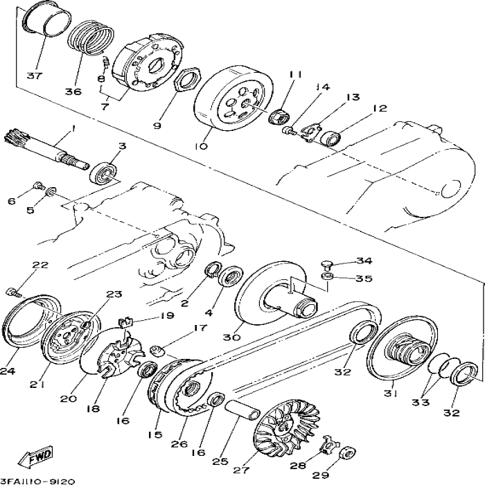 Bearing 50M, Yamaha, 93306-00433