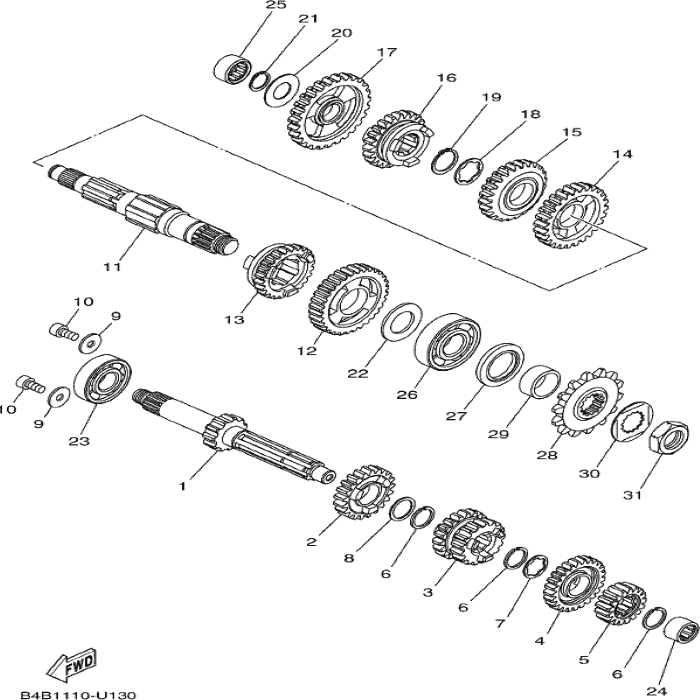 Bearing (1YW) Yamaha, 93306-20461