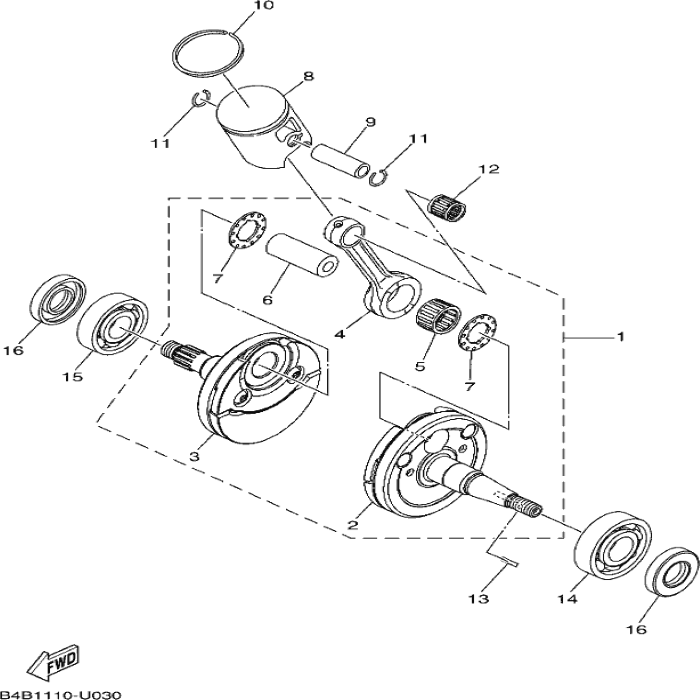 Bearing (6304YA1-9TC4), 93306-30442