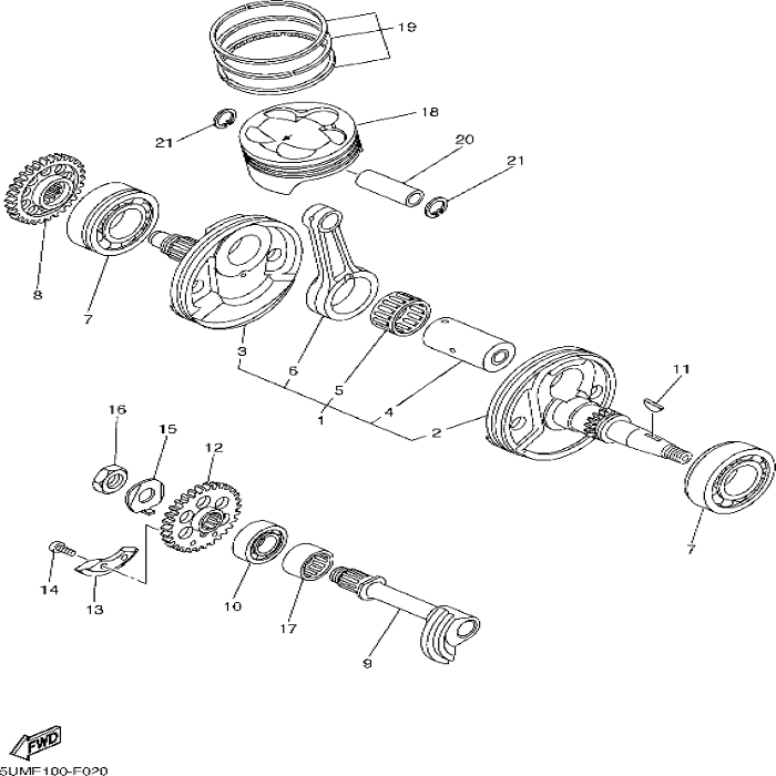 Bearing, Cylindrical(int), Yamaha, 93311-32261