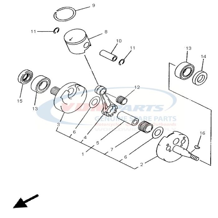 Circlip (4GO), Yamaha, 934501606800