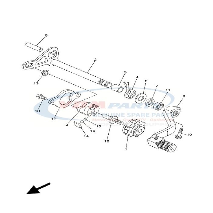 Bolt, Flange, Yamaha, 95022-06020