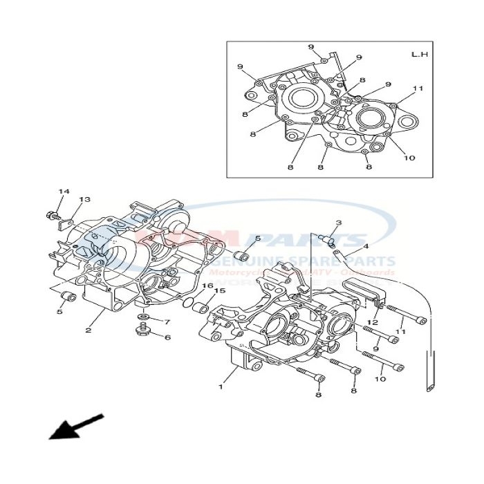 Bolt flange , 95022-10016 , Yamaha