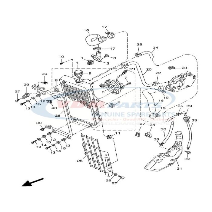 Bolt, Hexagon, Yamaha, 97017-06020