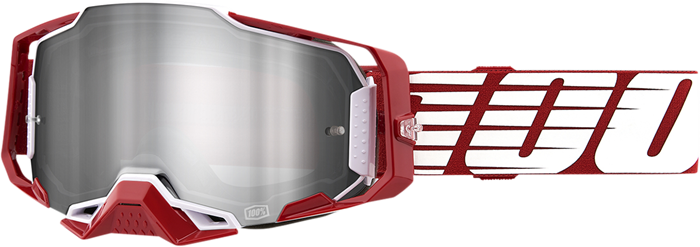 100% Armega brille - Rød med sølv lens 