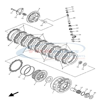 Circlip (6L2),  99080-07600 , Yamaha