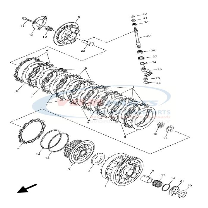 Circlip (6L2),  99080-07600 , Yamaha