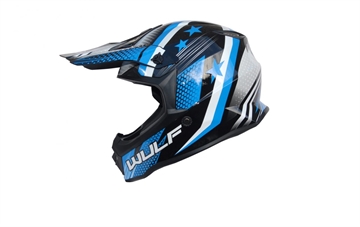 Wulfsport Junior Hjelm - Iconic Blå