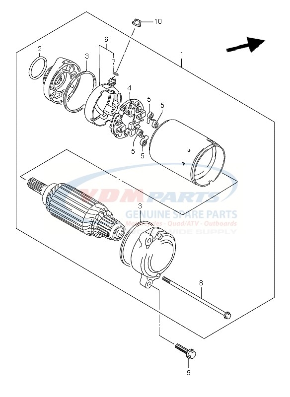 31100-38B02 Suzuki Intruder starter nr 1 på billedet 