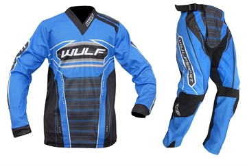 Wulfsport Corsair  Junior Crossbuks og bluse  - Blå