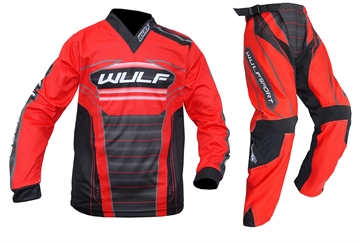 Wulfsport Corsair Junior Crossbuks og bluse  - Rød