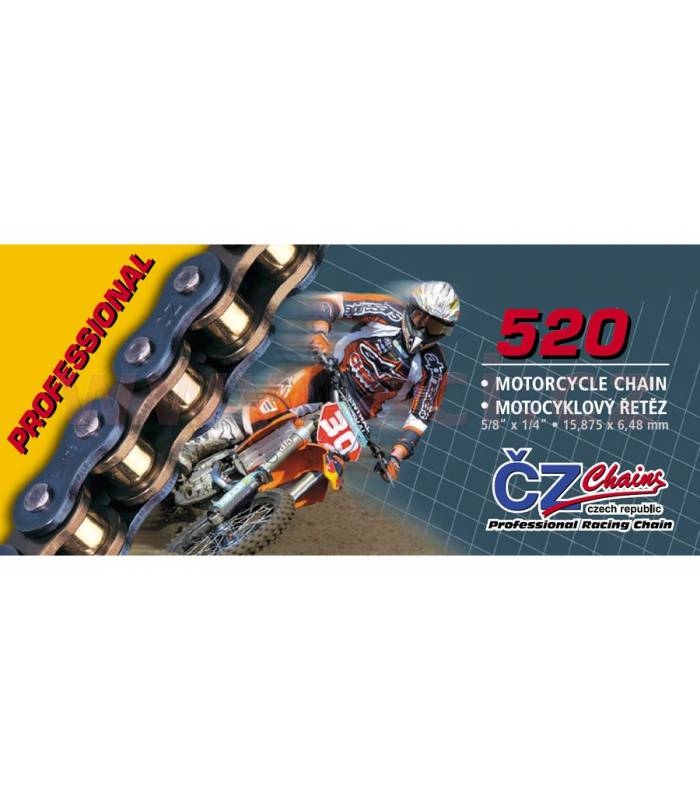 CZ Kæde 520M Professional - stålfarvet 
