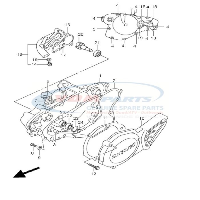 Cover clutch, suzuki, 11341-03B00