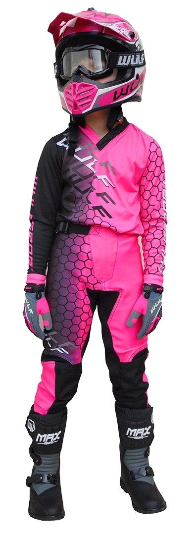 Wulfsport Connect Junior Crossbuks og bluse  - Pink