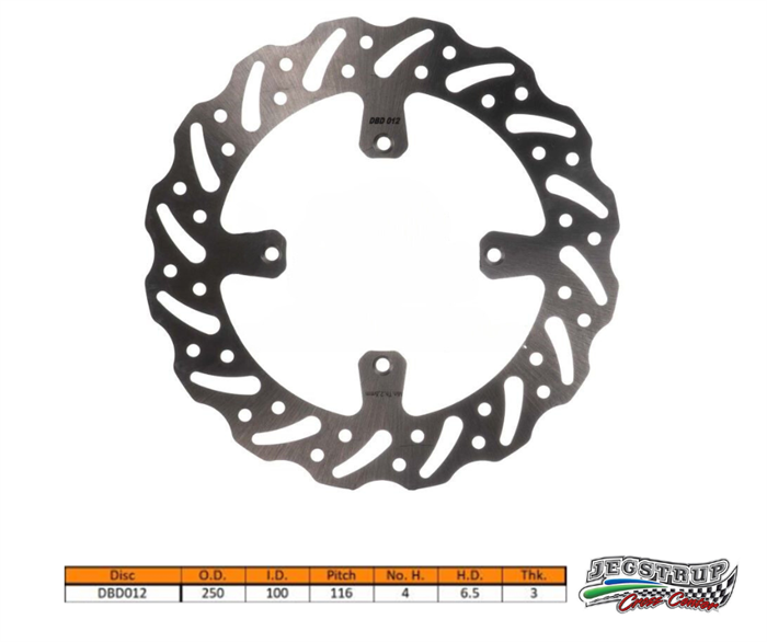 Bremseskive for Delta Braking Kawasaki 300 KLX R årg. 96 - 07 