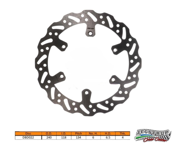 Bremseskive bag Delta Braking Suzuki 125 RM & 250 RM årg. 90 - 05 