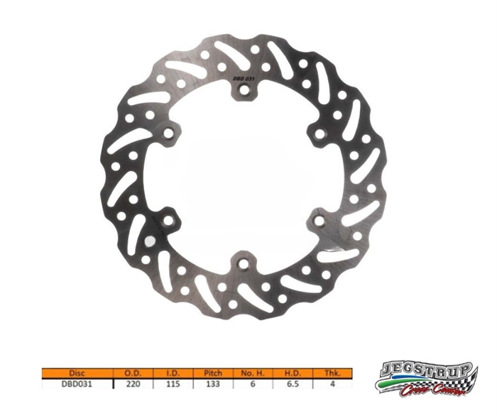 Bremseskive bag Delta Braking Yamaha 360 YZ årg. 89 - 93 