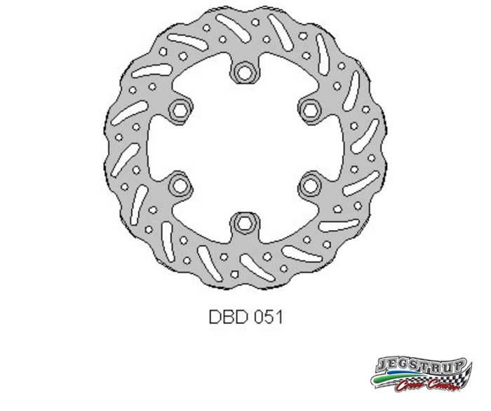 Bremseskive bag Delta Braking Kawasaki 250 KLX årg. 2007