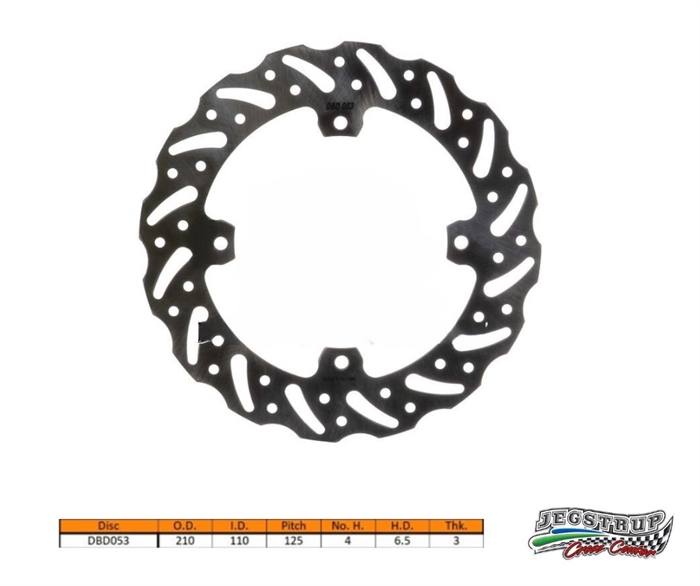 Bremseskive bag Delta Braking KTM 250 Freeride F/R årg. 14 - 19