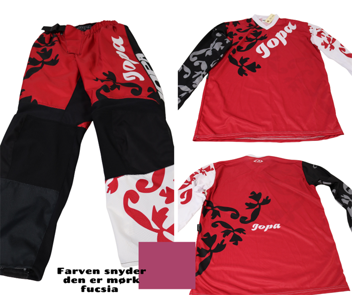 Jopa MX Cross sæt - Buks str. 34 og Jersey str. XL - Farven snyder på billedet - den er fucsia 