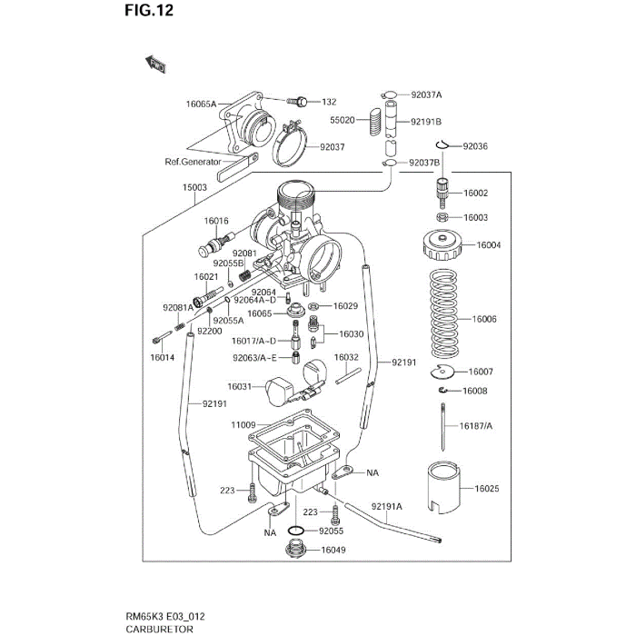 Holder Caburat, Suzuki, K1606-51366