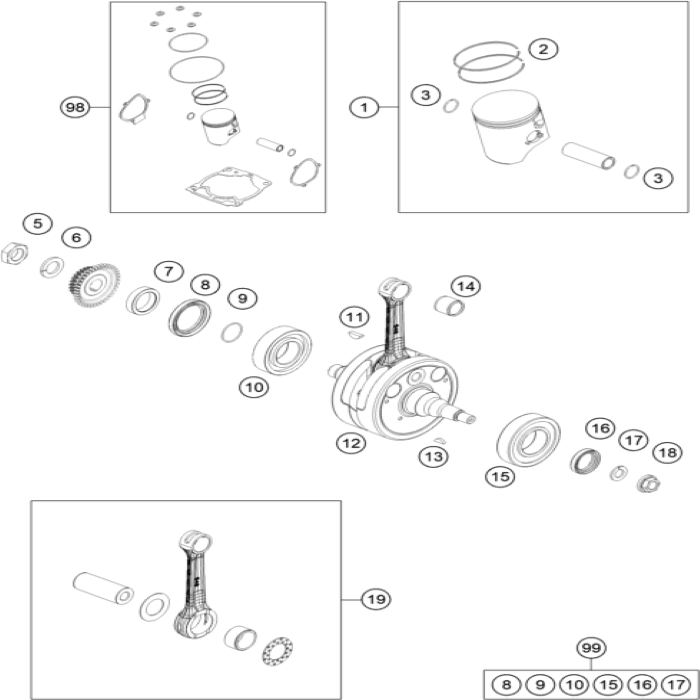 Ball Bearing 32x65x17 NTN  625623204 , KTM, Husqvarna