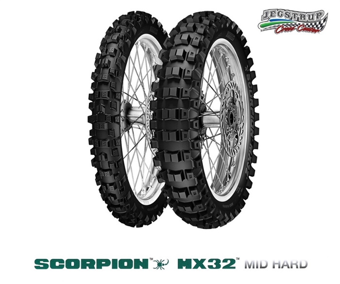 Pirelli fordæk 80/100 - 21 M/C 51M MST TT SCORPION MX32 MID HARD